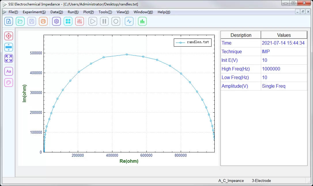 potentiostat galvanostat 1mhz software
